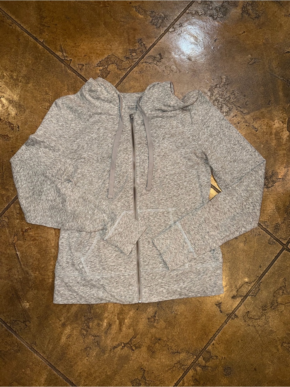 🩶 Aéropostale Lightweight Heather Grey Full-Zip Hoodie 🩶